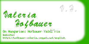 valeria hofbauer business card